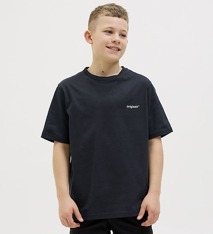 Jack & Jones Stuttermabolur - JorParos - Black/Yellow CLAM