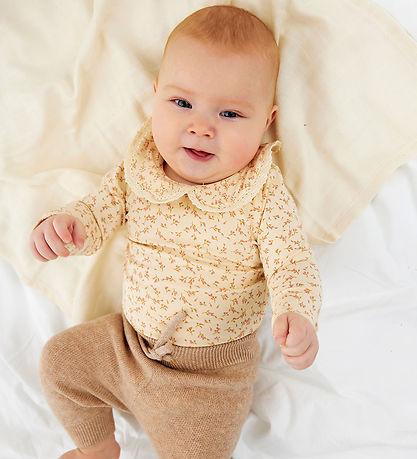 The New Siblings Bodysuit l/s - TnsbNora - White Swan/Beige w. B