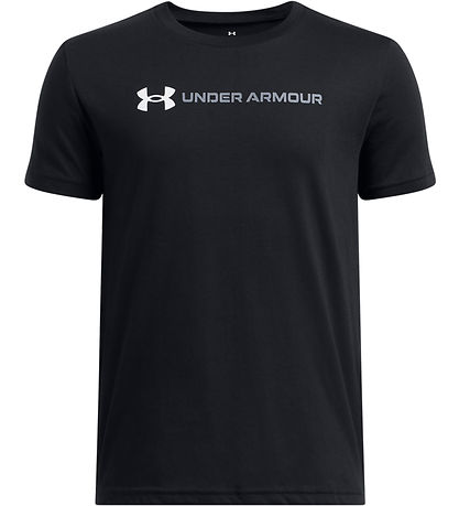 Under Armour Stuttermabolur - Lógó Orðamerki - Svart