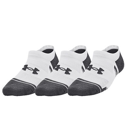 Under Armour Enkelsokken - 3-pack - Wit m. Grijs