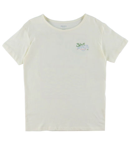 Roxy T-shirt - Day Duck Night Vintage - Egret w. Print