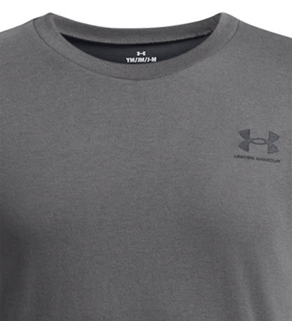 Under Armour Stuttermabolur - Íþróttastíll - Grátt