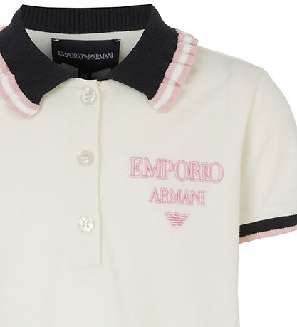Emporio Armani Kleid - Off White/Navy