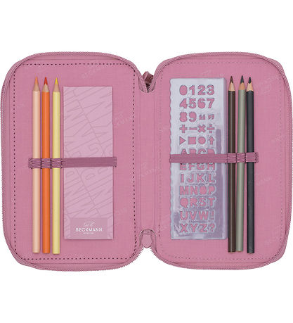 Beckmann Pencil Case w. Contents - Pink