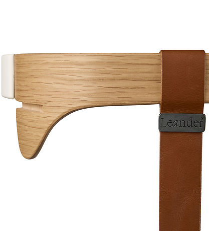 Leander Classic+ Highchair Safety Bar - Eg Natural w. leather st