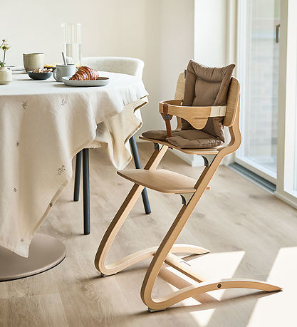 Leander Classic+ Highchair Safety Bar - Eg Natural w. leather st