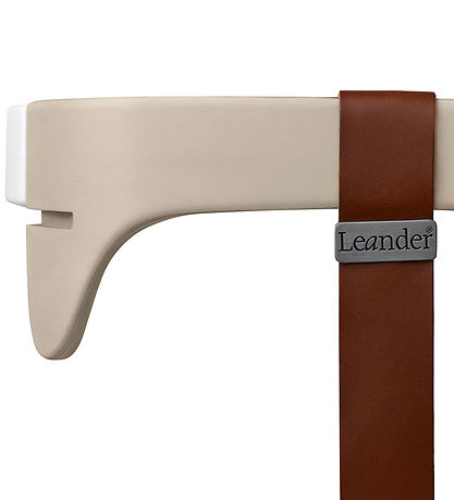Leander Classic+ Highchair Safety Bar - Cappuccino w. Leather st