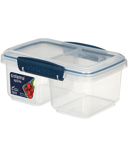 Boîte à Repas Sistema - 835 ml - Divisé - Bleu Foncé