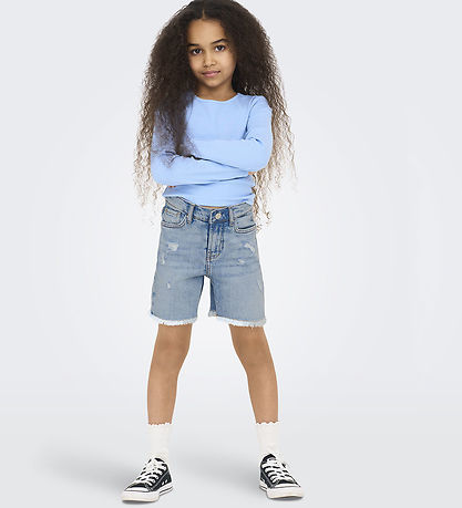 Kids Only Shorts - Cookpam - Light Blue Denim