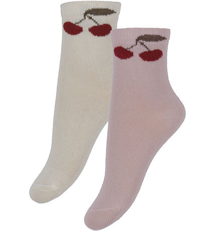 Minymo Socks - 2-Pack - Shell w. Cherries