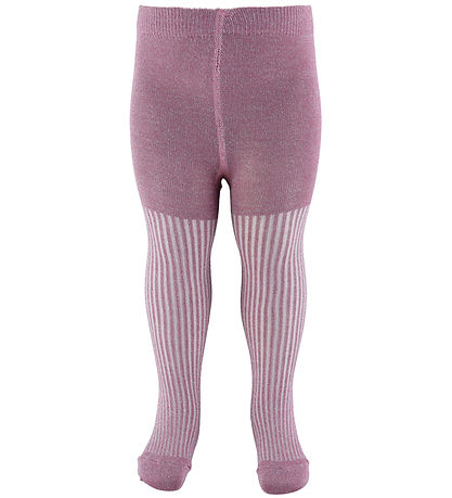 Minymo Strumpfhosen - 2er-Pack - Dunkelbraun Orchid m. Glitzer