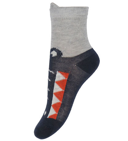 Minymo Socken - 2er-Pack - Dark Navy/Armygrün m. Krokodil
