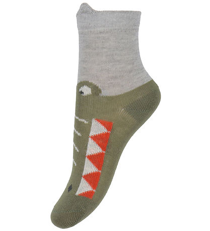Minymo Socken - 2er-Pack - Dark Navy/Armygrün m. Krokodil