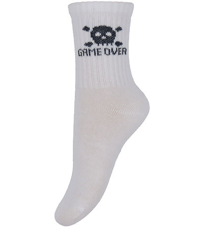 Minymo Socken - 2er-Pack - Dark Navy/Weiß m. Schädel