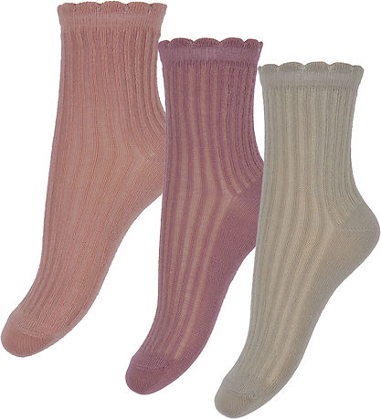 Minymo Socks - 7-Pack - Ash Rose w. Pattern