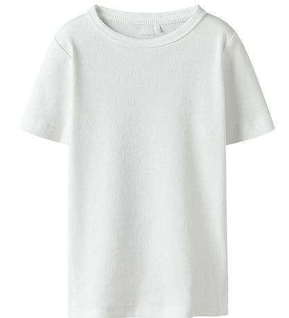 Name It Stuttermabolur- Rib - Noos - NkfNakal - Bright White
