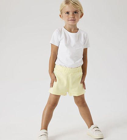 Name It Shorts - Rib - Noos - NmfSurajali - Pastel Yellow