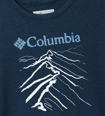 Columbia Stuttermabolur - Tech Trail™ - Háskólanám Dökkblátt Hea