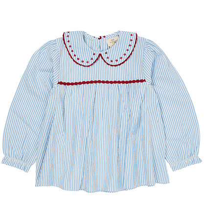 Copenhagen Colors Tunic - Sky Blue W. Cream Stripe W. Berry