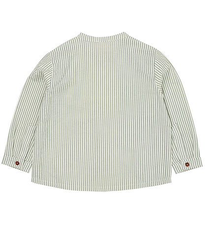 Copenhagen Colors Skyrta - Green V. Cream Stripe