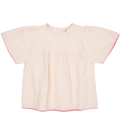 Copenhagen Colors Stuttermabolur - Dusty Rose V. Cream Stripe V.