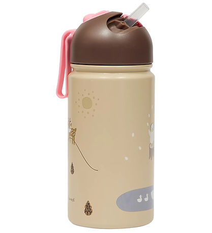 OYOY Vattenflaska - 360 ml - Friends In The Forest - Rose