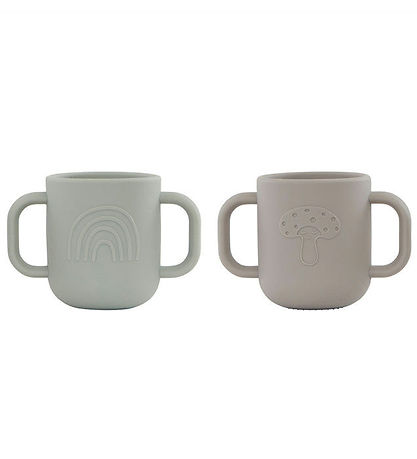 OYOY Becher - Silikon - 2er-Pack - Kappu - Clay/Pale Mist