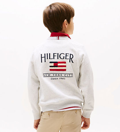 Sweat-shirt Tommy Hilfiger - Drapeau détendu - Blanc comme neige