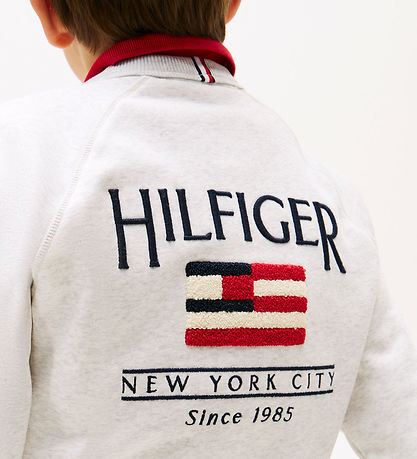 Sweat-shirt Tommy Hilfiger - Drapeau détendu - Blanc comme neige