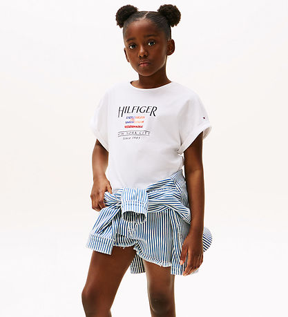 Tommy Hilfiger T-shirt - Sequins Flag - White
