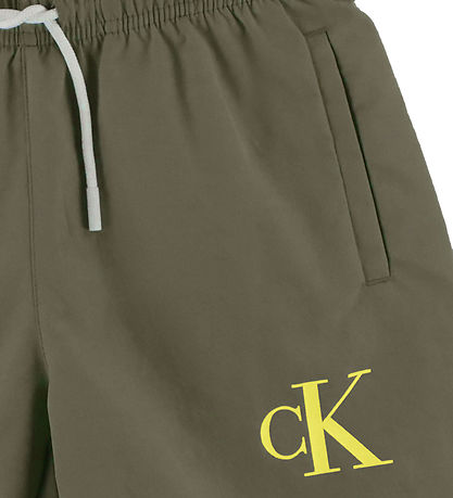 Calvin Klein Swim Shorts - Dusky Green w. Logo