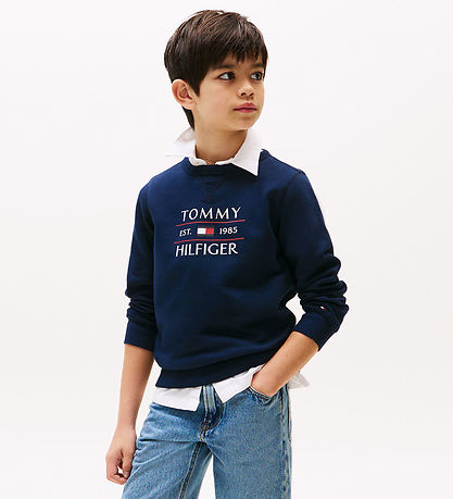Tommy Hilfiger Sweatshirt - Flag Hilfiger - Dark Night Navy