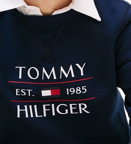 Tommy Hilfiger Sweatshirt - Flag Hilfiger - Dark Night Navy