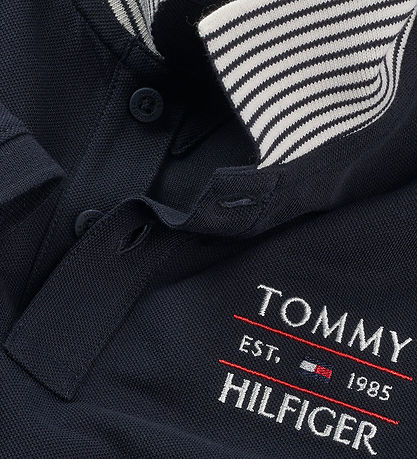 Tommy Hilfiger Polo - Fáni Hilfiger - Dark Nótt Dökkblátt