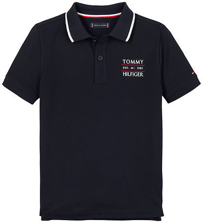 Tommy Hilfiger Polo - Fáni Hilfiger - Dark Nótt Dökkblátt