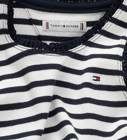 Tommy Hilfiger Topp - Rib - Essential - Dark Natt Navy/Striper