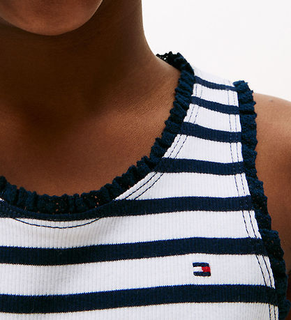 Tommy Hilfiger Topp - Rib - Essential - Dark Natt Navy/Striper