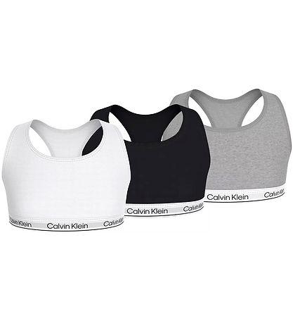 Calvin Klein Topp - 3-pack - Vit/Svart/Gråmelerad