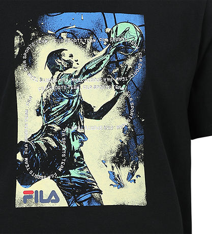 Fila Stuttermabolur - Freturnar - Svart M. Prentað