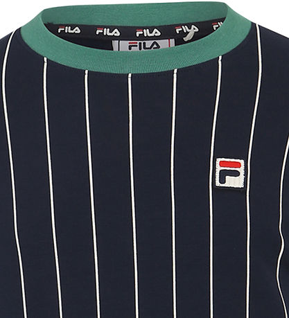 Fila Peysa - Lukow - Black Iris/Bright White Striped