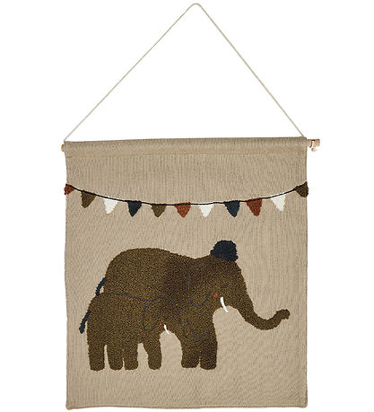 Smallstuff Wall Decoration - 37x33 cm - Elephants Celebration