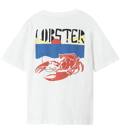 Name It Stuttermabolur - NkmFonnot - Bright White/LOBSTER