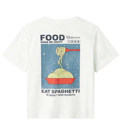Name It Stuttermabolur - NkmFonnot - Bright White/SPAGHTETTI