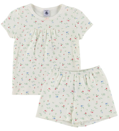 Petit Bateau Pyjama Set - 2 Parts - Marshmallow/Multicolour