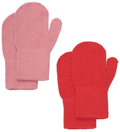 CeLaVi Fäustlinge - Wolle/Nylon - Strick - 2er-Pack - Cayenne