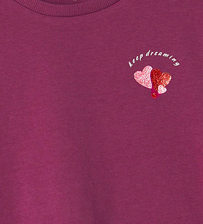 Name It T-shirt - NmfBetria - Boysenberry w. Glitter