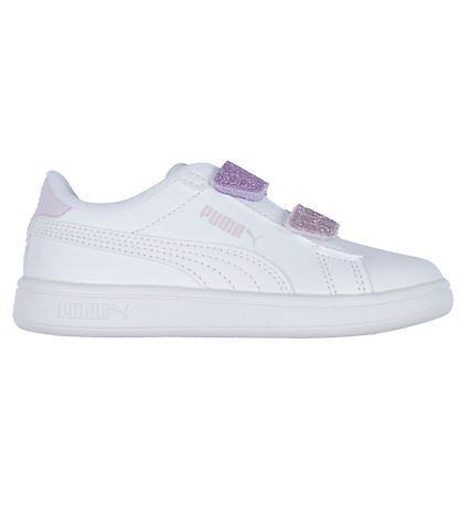 Puma Skor - Smash 3.0 L Glitter Velcro - White/Lavender Varning