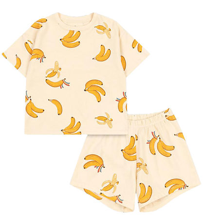 Konges Sløjd Shorts Set - Shorts/T-shirt - Lin - Go Bananas