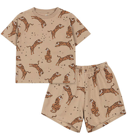 Konges Sløjd Shorts Set - Shorts/T-shirt - Lin - Tiger