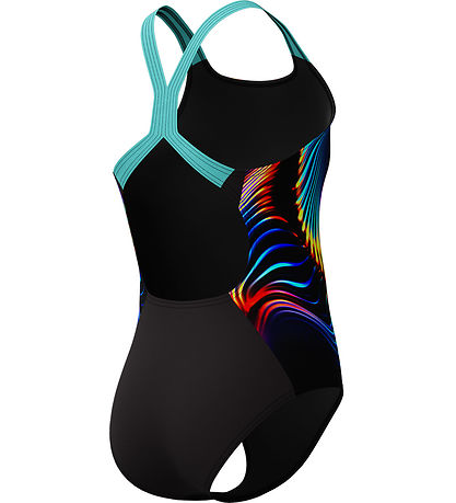 Speedo Sundföt - Stafræn Placement Powerback - Blátt M. Verð